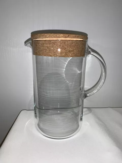 Karaffe, Ausgießer mit Korkdeckel  H 21 cm
