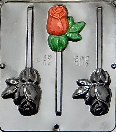 Rose Lollipop Chocolate Candy Mold  209 NEW