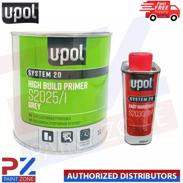 Upol High Bulid Primer S2025/1 Grau Mit Schnellhärter S2030/Sm 1,25L Kit