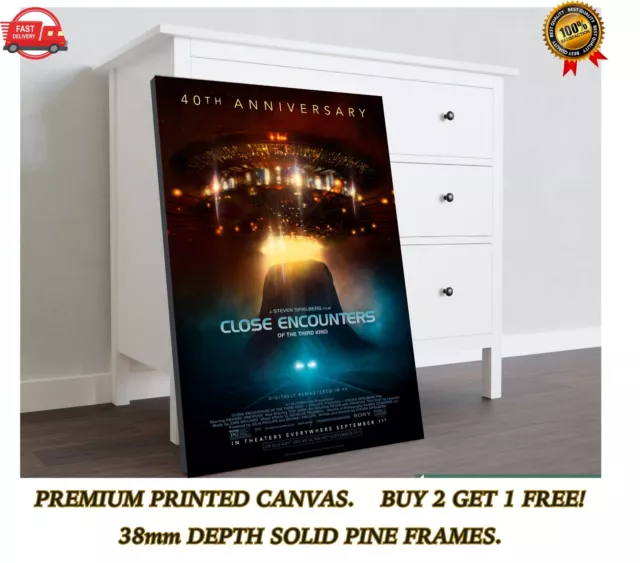 Close Encounters of the Third Kind Large CANVAS Art Print Gift A0 A1 A2 A3 A4