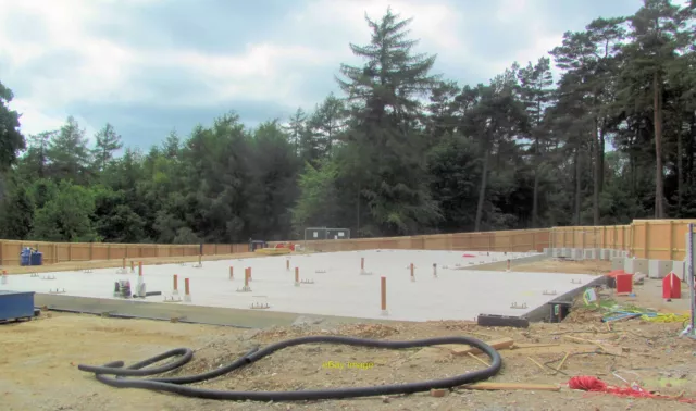 Photo 6x4 The Concrete Base of the New Cafe in Wendover Woods The area ha c2018