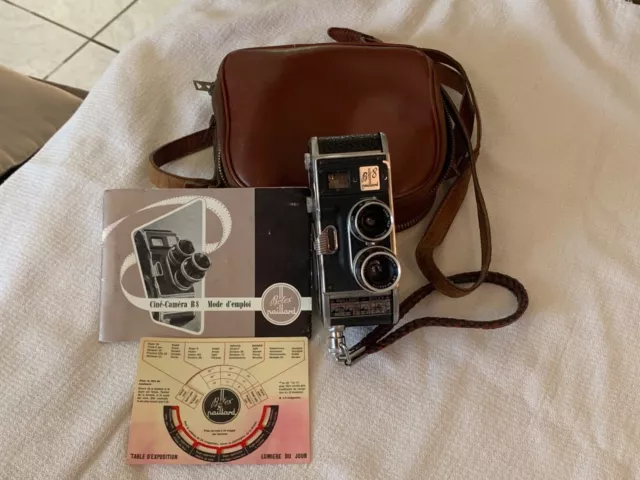 Paillard BOLEX B8 8 mm ciné-camera avec boîtier en cuir original. 