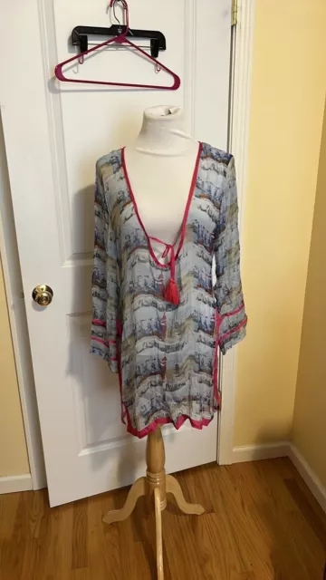 Letarte Womens large Tunic  Sheer Beach Cover Up
