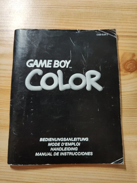 Notice Mode D'emploi Game Boy Color