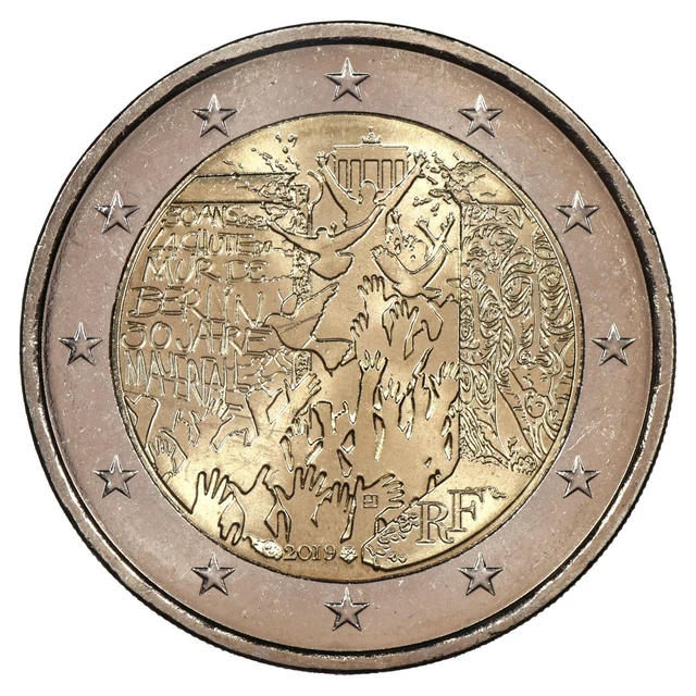 PIÈCE DE 2 euros rare. 30 ans de la chute du mur de Berlin. EUR 800,00