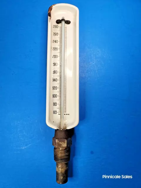 Vintage Porcelain Thermometer Boiler Gauge Industrial Instrument Pat. 9-13-21