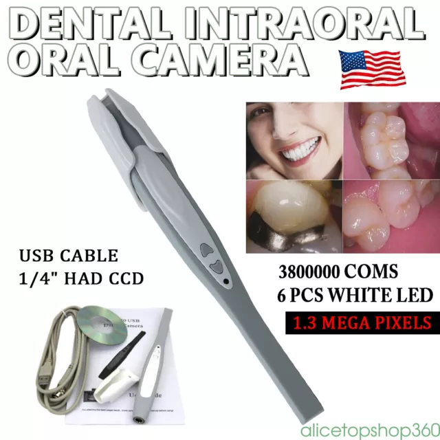 Dental Intra Oral Camera USB MD740B Clear Image 1.3 Mega Pixels + Software 6 LED