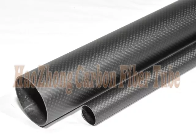 32MM OD X 29MM 30MM ID X 500MM 100% Roll Wrapped Carbon Fiber Tube 3K/Matte