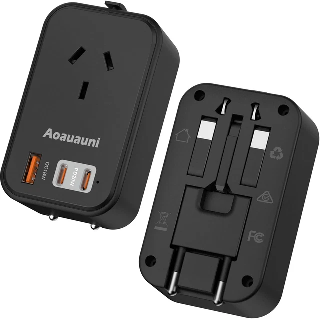 Click Travel Adapter SLIM TRAVEL ADAPTER EU, US, UK, AU, Japan, Thailand, Indonesia ...