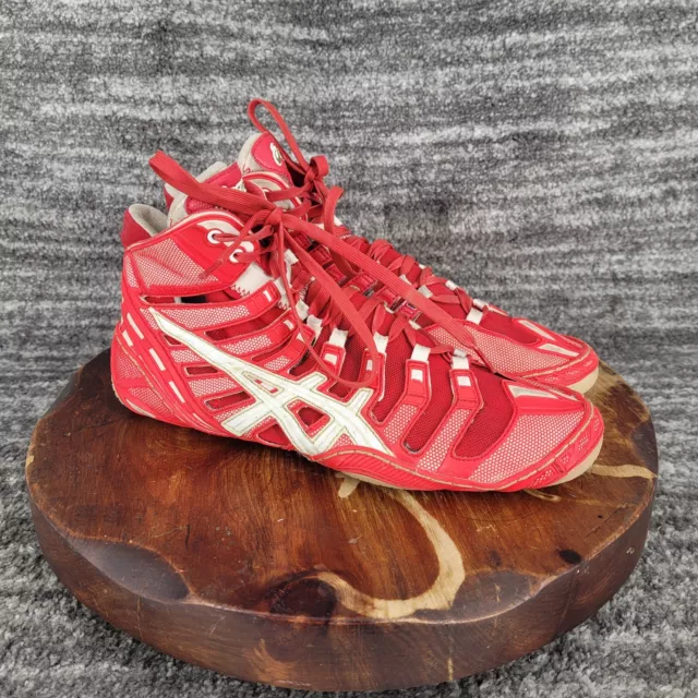 ASICS OMNIFLEX PURSUIT MENS WRESTLING SHOES RED White ELITE Size 10.5