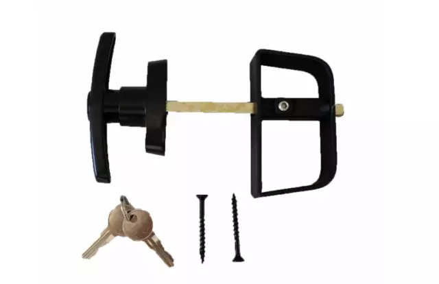 Shed Door Latch T Handle Lock Kit With 4 Keys Storage Barn 4-1/2 Inch Stem NEW