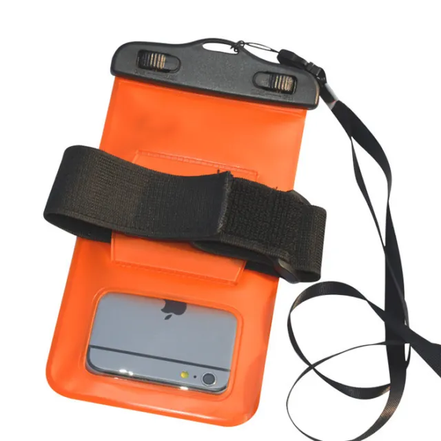 Housse Etui Pochette Telephone Sac Etanche Tactile Wp160 Waterproof Orange