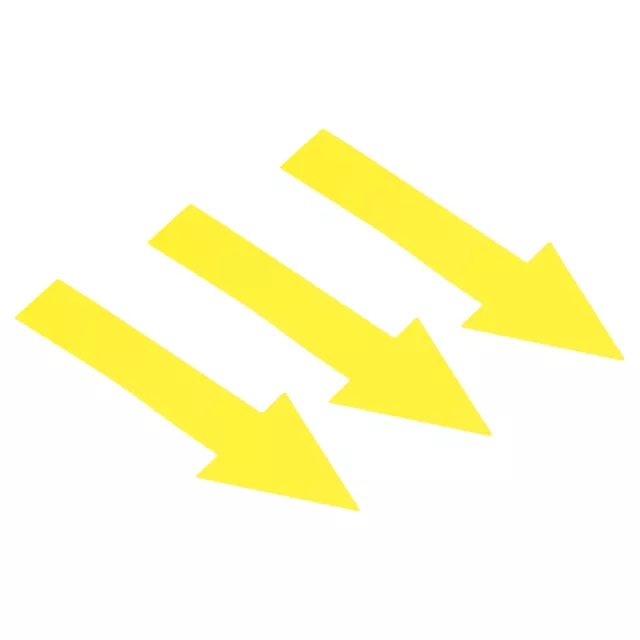 10Set / 30Pieces 8x2" Arrow Sticker Directional Arrow Sign Floor Decal Yellow