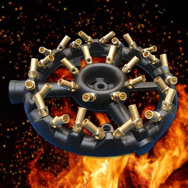 Commercial Jet Burner Gas Natural Chinese Wok Range Pot Burner Black 32 Tips