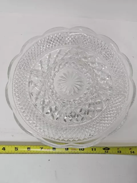 One Anchor Hocking Wexford Five Part 11''  relish tray