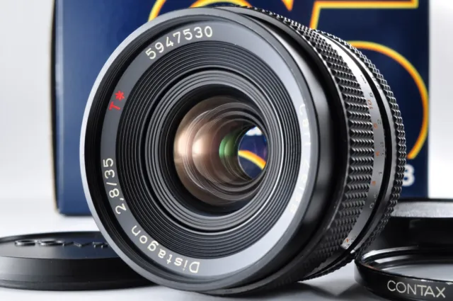 Contax Carl Zeiss Distagon T* 35mm F2.8 AEJ w/Box Lens Near mint From Japan #530