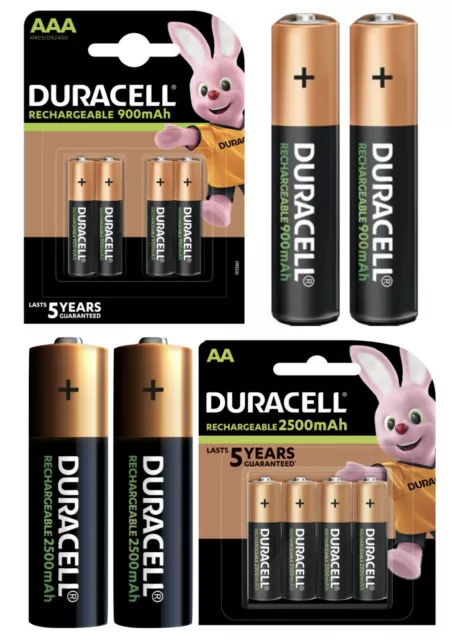 Power Akkus Duracell Recharge Ultra Accus AAA Micro 900mAh AA Mignon 2500mAh NEU