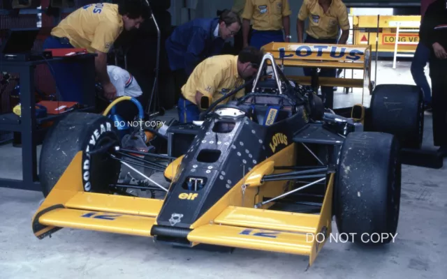 Ayrton Senna Lotus 99T Pit 35MM Slide Britische Gp 1987 Foto Silverstone F1