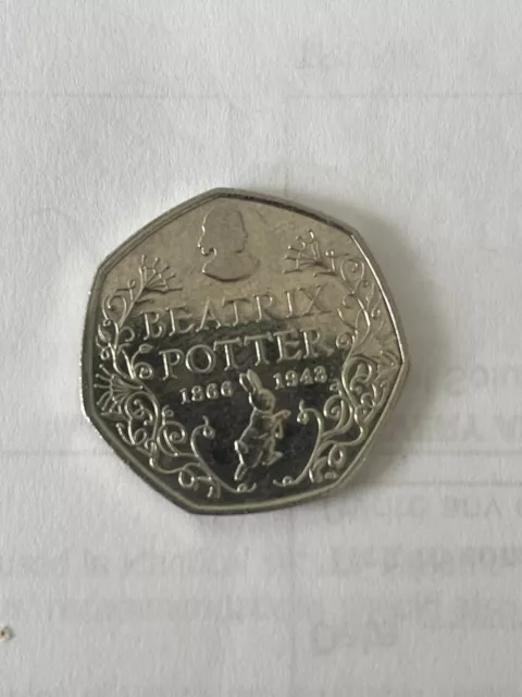 Beatrix Potter 150th Anniversary 50p coin 2016 Fifty Pence UK Coin Hunt