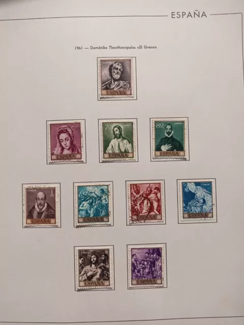 España serie de sellos, Pintores:  El Greco del año 1961 usados. Los de la foto