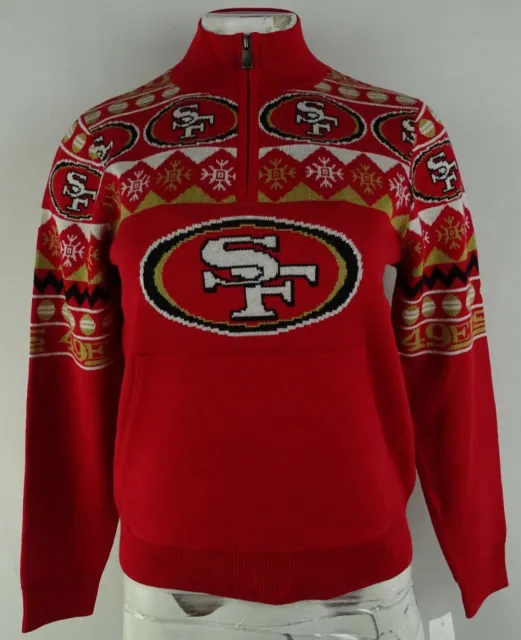 San Francisco 49ers NFL Women's 1/4 Zip Sweater