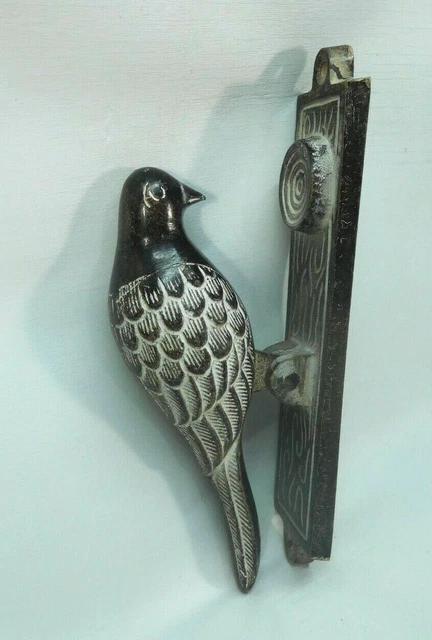 Anillo de latón frotado al aceite paloma puerta golpeador jardín arte tocador de puerta acabado oscuro 7,5