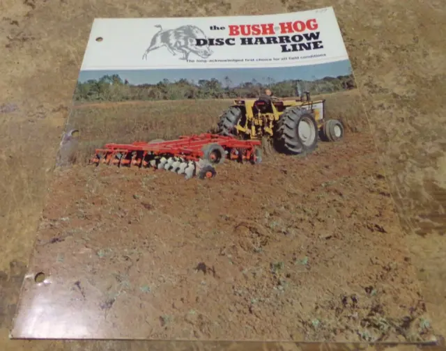 70's bush hog disc harrow lines brochure in nice shape used