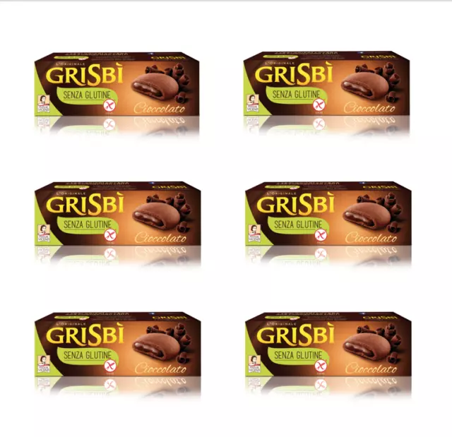 " Vicenzi " Grisbi' sans Gluten Biscuits Cacao Avec Crème au Chocolat 6X150g 2