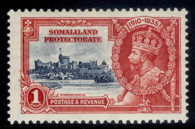 SOMALILAND PROTECTORATE GV SG86, 1a deep blue & scarlet, M MINT.