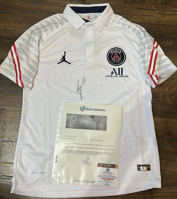 Lionel Messi Signed Autographed Jersey Short Sleeve PSG Paris Soccer t shirt COA