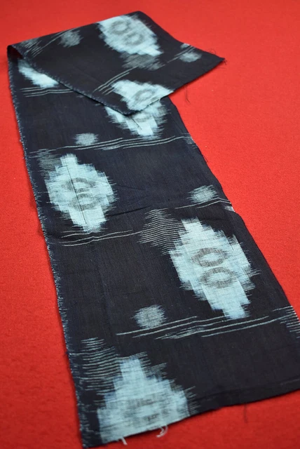 Vintage Japanese Fabric Cotton Antique Boro Patch Indigo Blue KASURI 28"/MM63/35