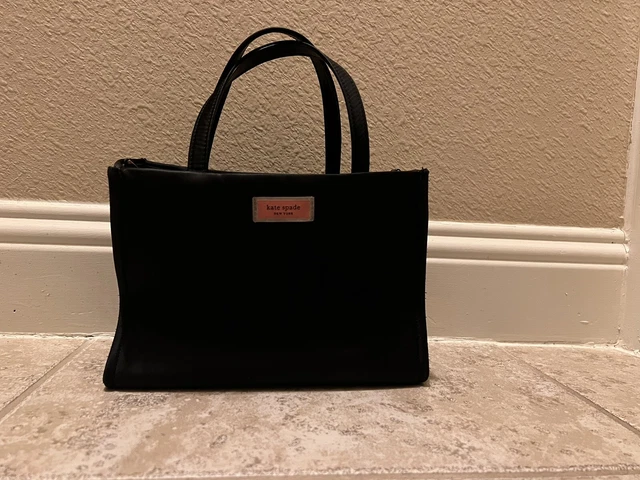 KATE SPADE Sam Nylon Classic Black Medium Satchel Tote Bag