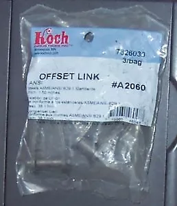 Three Koch Offset Link.  7626030  #A2060 Pitch 1.50 inches