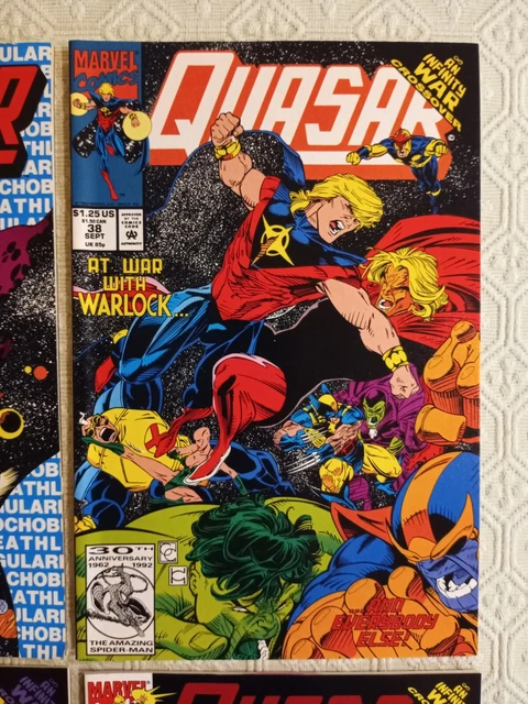 Quasar 37 38 39 40 lot 1st Caregiver Infinity War crossover 1992 Marvel MCU 3