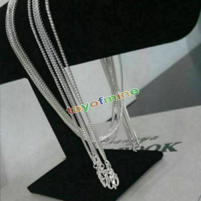 New Women Plated Silver 1.4MM Long Pendant Necklace Chain Jewelry 3