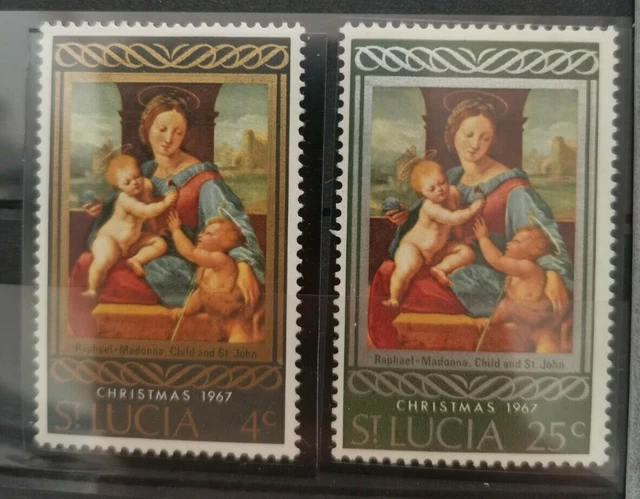 Santa Lucia Scott# 227-228 ** MNH Noël 1967