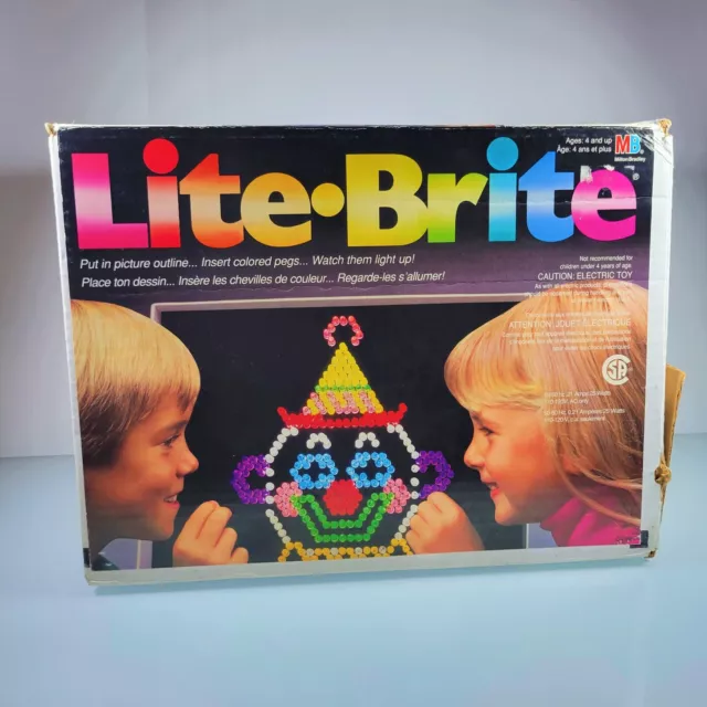 Vintage 1990's Lite Brite Milton Bradley with Refill Sheets and Pegs