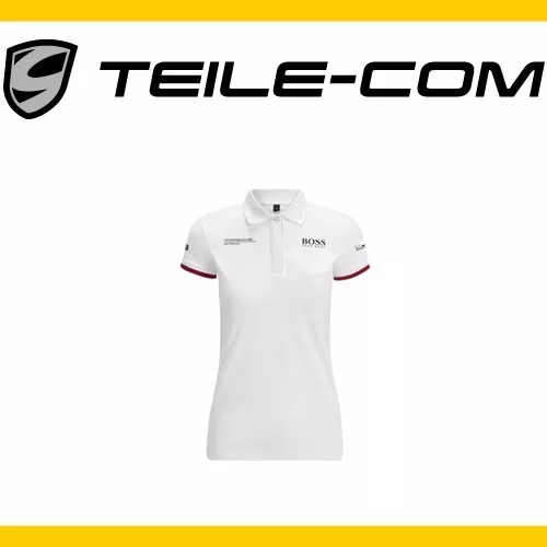 Original Porsche Motorsport Collection, Replika, Femmes Shirt Polo, Blanc, Gants