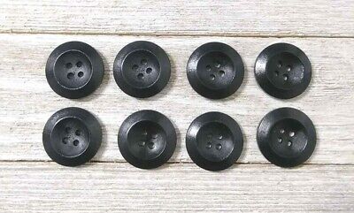 Botones de madera negra costura 4 orificios 7/8 pulgadas 8 piezas