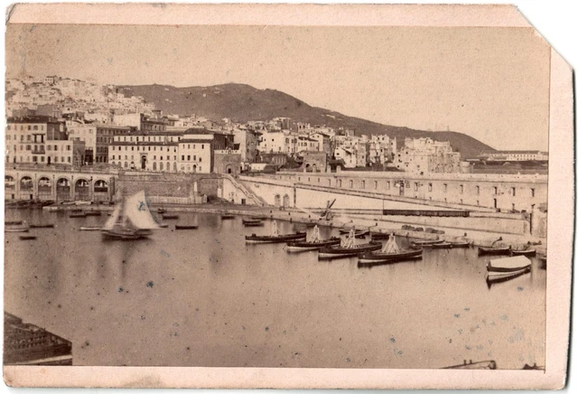 Tirage Albuminé Ancien – Alger, Pointe Pescade, Circa 1885, Format 22x28 Cm