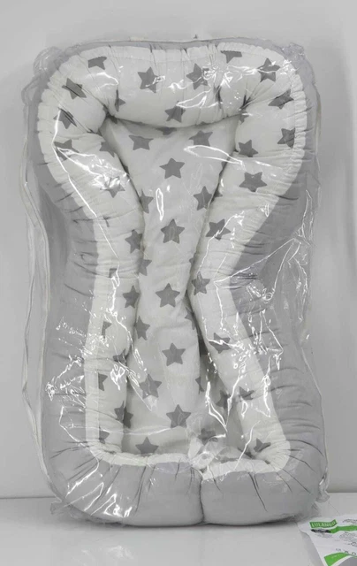 LULANDO Bébé Nid Schlafnest Bébé Cocoon Gris Étoiles/Gris