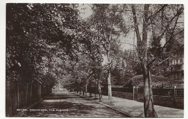 1929 RP Postcard Braintree The Avenue Essex