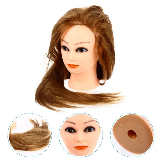 Modelo de cabeza de peluca Practicar alambre de alta temperatura de la muñeca de belleza