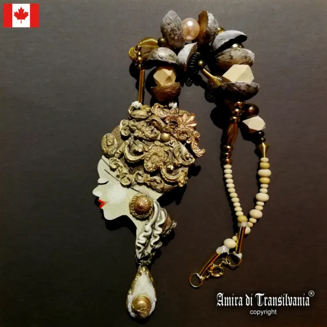 necklace amulet pendant talisman charms woman fashion wicca vintage art jewelry