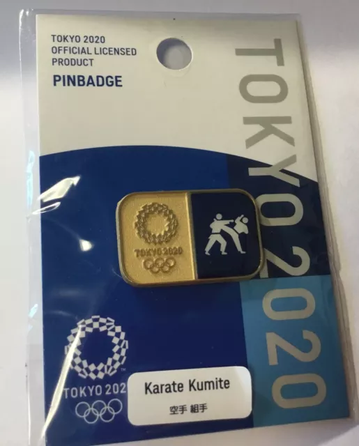 Tokyo 2020 Olympics Olympic Games KARATE KUMITE official pictogram pin badge