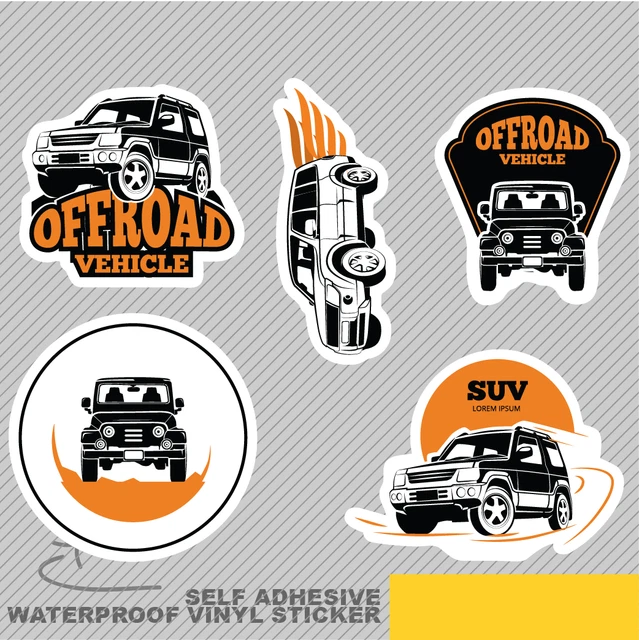 OFFROAD VEHICLE LABELS Small Pack Vinyl Sticker Decal Window Car Van ...