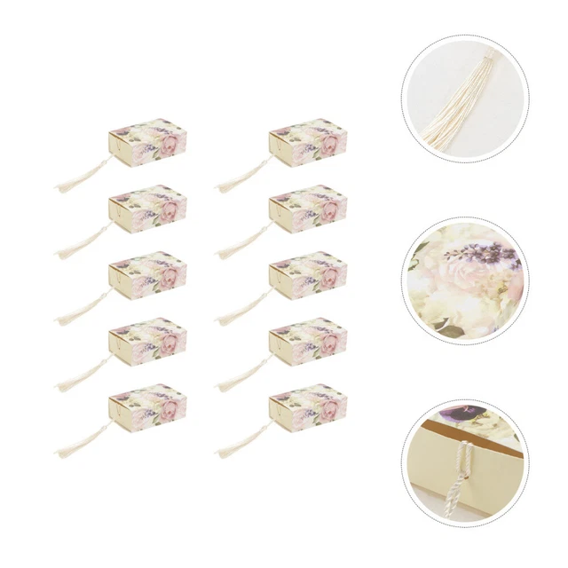 40 pz contenitori caramelle regali stampati con fiori scatola git fiori