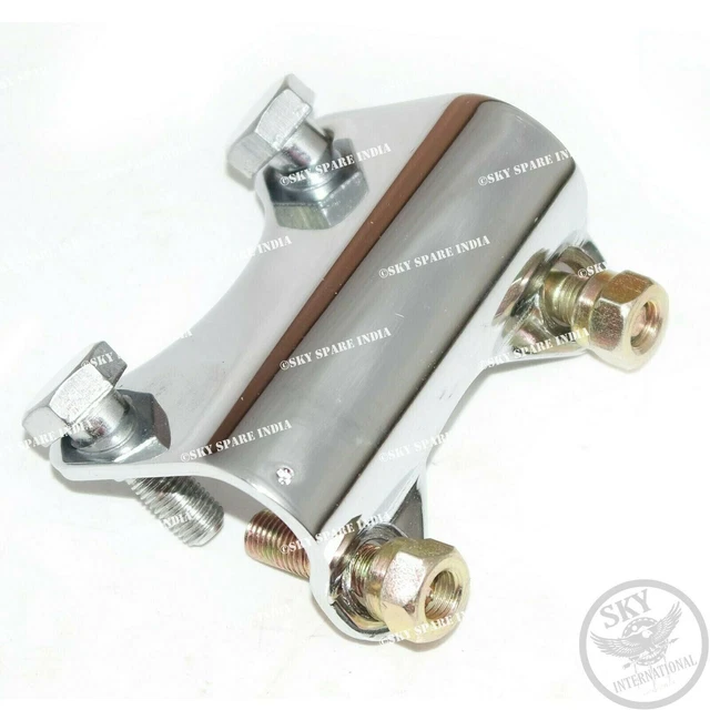 Set di morsetti per manubrio per clip maniglia Royal Enfield Bullet Classic...