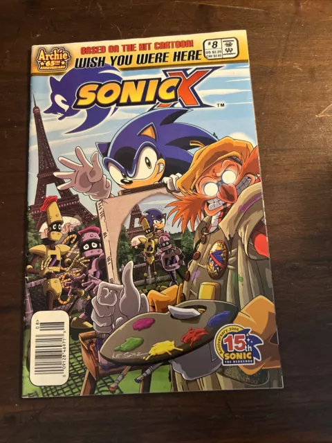 Sonic X , #8,  Archie Comics , Rare, Newsstand *