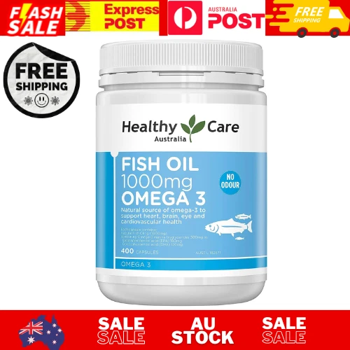Healthy Care Fish Oil 1000mg Softgel Capsules, Blue, 400 Count